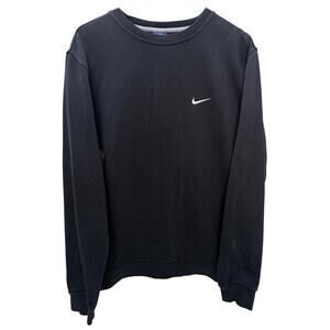 Nike Crewneck Sweatshirt Mens XL Black Swoosh Pullover Athletic Casual